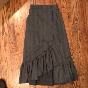 High waisted plaid skirt